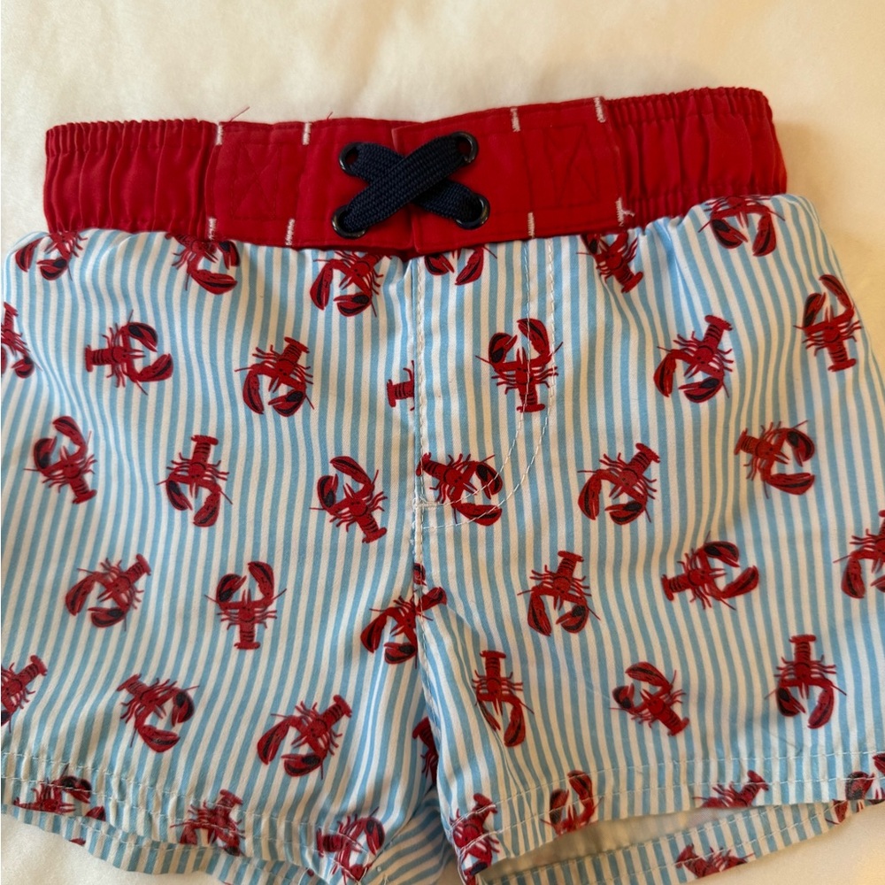 Cat & Jack Red and Blue Lobster Print Shorts